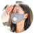 マスク男女大人子供用非使い捨てPM 2.5呼吸弁防塵花粉マスクク冬の保温性と個性的でおしゃれで可愛い韓国版快適通気赤色