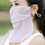 マスク女性夏新型女性マスク防塵紫外線防止マスク日焼け止め花刺繍アウトドアライドスポーツアイスコットンマスク薄いブルー1個