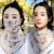 春夏日焼止めスカーフマフラー大マスク女性用首カバーマスク全カバー顔シフォン薄いベール主図色-ホワイトデイジーモデル