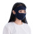 夏の女性はマスクが薄くて通気性があります。全顔の日よけを保護します。おでこを焼け止めます。紫外線防止の大きなマスクは同じ黒です。