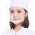 透明マスクレストラン専用食品衛生プラスチック厨房レストランの飛沫防止つばコックのマスク609一体型の白いステントの片面防霧型10個セット