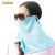 JUNIPER夏の日の丸止めマスク女性の紫外線防止マスクマスク顔保護ネックシート防塵防風カバー通気性マスク青色