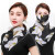 春の日やけ止めスカーフマフラーマフラー大マスク女性用ネックマスク全カバー紫外線対策シートマスクシルクタオル-純色パープル