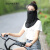 韓国版夏の日焼止めマスク女性の首のガーゼ屋外ライダース紫外線防止マフラーカバー薄露鼻透過性灰色