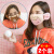 冬の保温マスク男女ファッション韓国版ライダカートゥーンかわいい防寒タイプの個性的な耳保護二合一粉の猫とコーヒー熊（1買うと1つで2つ差し上げます）
