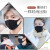 マスク男女の湿気と夏の日焼け止めネット人気スターと同じ黒い氷糸マスクカップル学生韓国版防塵防塵防湿可水洗マスクがお得です。【3本】
