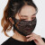 珥妃の夏のマスクの女性の薄い金の日焼け止めファッションの韓国版のセクシーなレースの通気性の単層の黒い紗のマスクの黒色