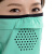 台湾UV 100紫外線防止マスク男女穴開け通気全カバーネック弾性夏焼止めマスク61349明るい緑色F/均一サイズ