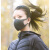 千島ファッション黒ポリウレタンスポンジマスク粉塵防止日焼け止め快適通気性水洗マスク黒（三枚入り）