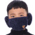 杉束保温マスク男の子と女の子5歳6歳7歳8歳9歳10歳マスク冬防寒屋外防風マスク耳カバー厚いマスクで水洗いできます。子供A 602の紺色の服です。